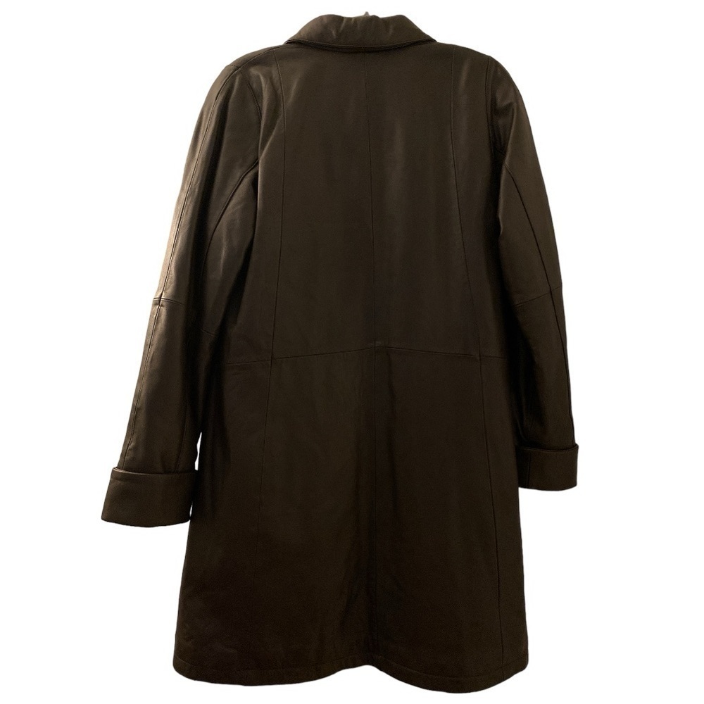 EXCELLED Leather coat. Vintage.Midi, Medium. rich brown. Excelled Collection - Picture 3 of 11